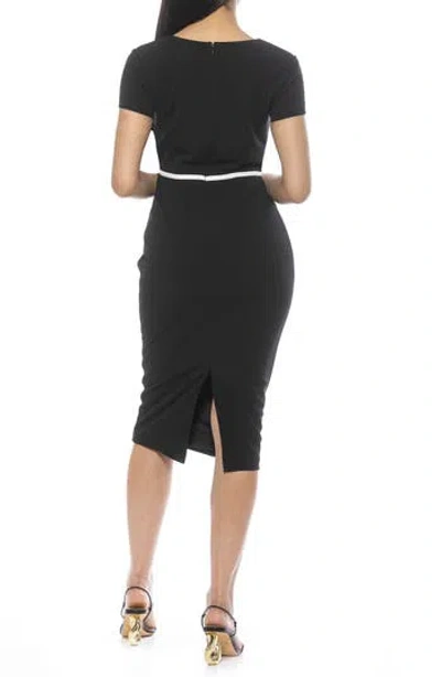 Alexia Admor Alma Sheath Midi Dress In Black