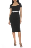Alexia Admor Alma Sheath Midi Dress In Black