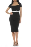Alexia Admor Alma Sheath Midi Dress In Black