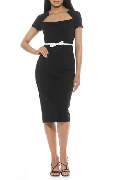 Alexia Admor Alma Sheath Midi Dress In Black