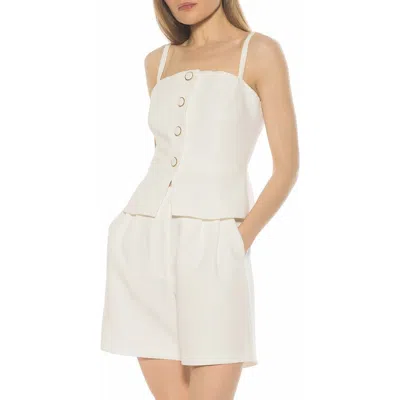Alexia Admor Amandine Vest Top In White