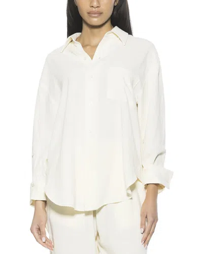 ALEXIA ADMOR ALEXIA ADMOR AMBER LINEN-BLEND SHIRT