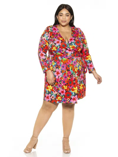 Alexia Admor Amelia Wrap Dress - Plus Size In Pink