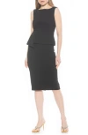 Alexia Admor Amora Boat Neck Sleeveless Sheath Dress In Black