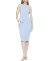 Alexia Admor Amora Boat Neck Sleeveless Sheath Dress In Blue