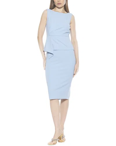 Alexia Admor Amora Boat Neck Sleeveless Sheath Dress In Blue