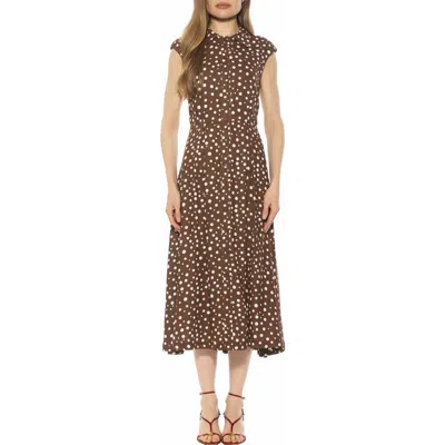 Alexia Admor Amoura Sleeveless Midi Shirtdress In Brown
