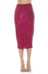 Alexia Admor Ana Midi Pencil Skirt In Pink