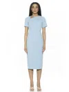 Alexia Admor Angelica Asymmetric Neck Sheath Midi Dress In Multi