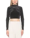 Alexia Admor Women's Ari Polka Dot Velvet Crop Top