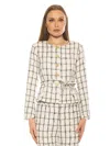 Alexia Admor Arjun Plaid Jacket In White