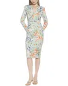 Alexia Admor Arleth V-neck Sheath Dress In Green