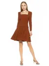Alexia Admor Women's Ashanti Pleated Mini Dress In Brown