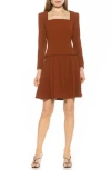 Alexia Admor Women's Ashanti Pleated Mini Dress In Brown