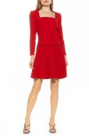 Alexia Admor Women's Ashanti Pleated Mini Dress In Red