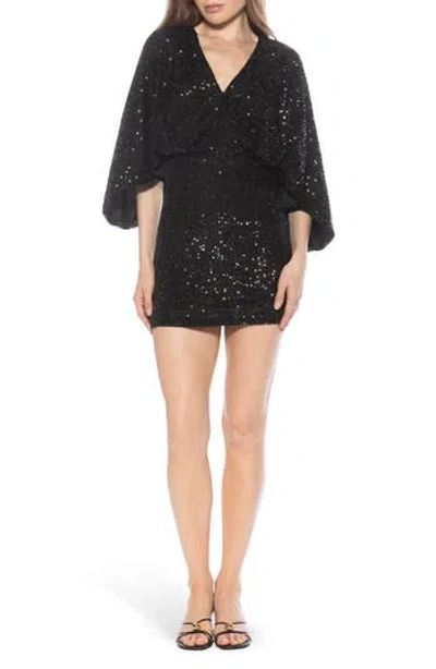Alexia Admor Ashby Sequin Minidress In Black