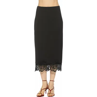 Alexia Admor Ashen Midi Skirt In Black