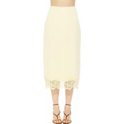 Alexia Admor Ashen Midi Skirt In Yellow