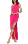 Alexia Admor Astrid One-shoulder Dress In Hot Pink
