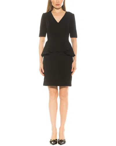 Alexia Admor Atlas V-neck Sheath Midi Dress In Black