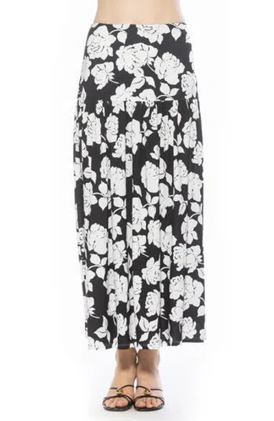 Alexia Admor Aven Drop Waist Maxi Skirt In White