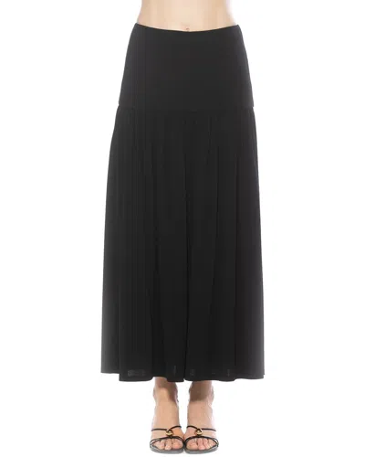 Alexia Admor Aven Dropped Waist Long Skirt In Black