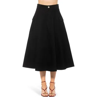 Alexia Admor Avery Cargo Midi Skirt In Black
