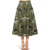 Alexia Admor Avery Cargo Midi Skirt In Green Abstract