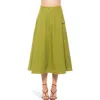Alexia Admor Avery Cargo Midi Skirt In Sage