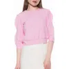 Alexia Admor Bebe Three-quarter Sleeve Sweatshirt In Pink