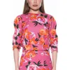 Alexia Admor Bebe Three-quarter Sleeve Sweatshirt In Pink