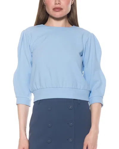 Alexia Admor Bebe Three-quarter Sleeve Sweatshirt In Blue