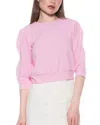 Alexia Admor Bebe Three-quarter Sleeve Sweatshirt In Pink