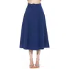 Alexia Admor Belted A-line Midi Skirt In Navy