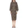 Alexia Admor Billie Bateau Neck Midi Dress In Multi