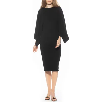 Alexia Admor Billie Bateau Neck Midi Dress In Black