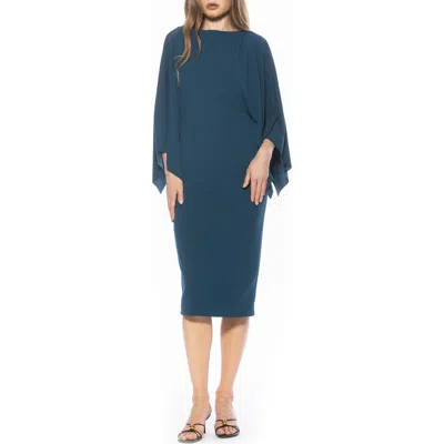 Alexia Admor Billie Bateau Neck Midi Dress In Blue