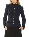 Alexia Admor Nox Button-up Blazer In Blue