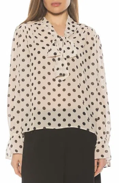 Alexia Admor Bow Shirt In Neutral