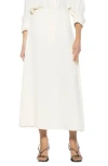 Alexia Admor Brilyn Linen Midi Skirt In Ivory
