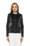 Alexia Admor Brivan Crewneck Classic Blazer In Black