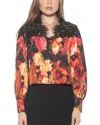 Alexia Admor Bryne Lace Trim Top In Black