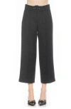 Alexia Admor Caden Tweed Wide Leg Pants In Black