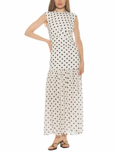Alexia Admor Caelen Cap Sleeve Drop Waist Maxi Dress In White