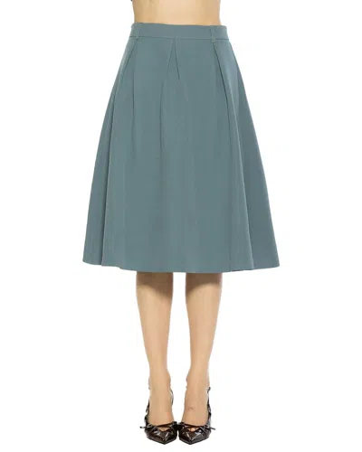 Alexia Admor Camille Pleated Midi Skirt In Blue