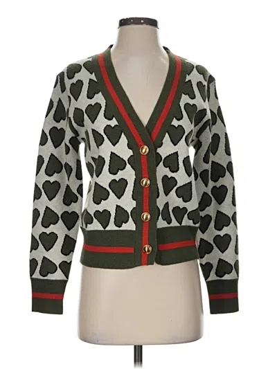 Pre-owned Alexia Admor Cardigan Sweater In Green