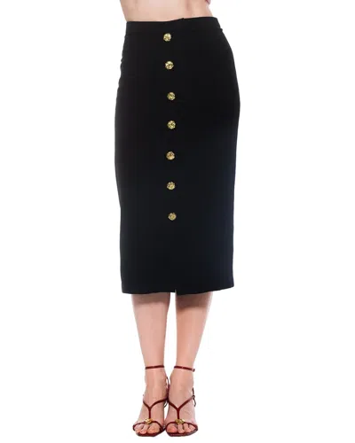 Alexia Admor Carla Linen-blend Pencil Skirt In Black