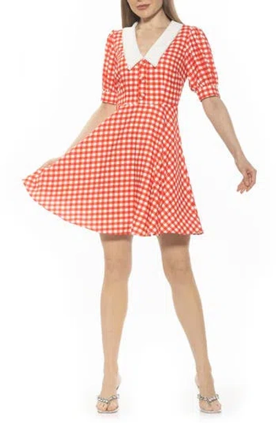 ALEXIA ADMOR ALEXIA ADMOR CARYS PUFF SLEEVE FIT & FLARE DRESS