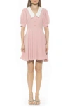 Alexia Admor Carys Puff Sleeve Fit & Flare Dress In Pink