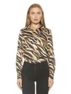 Alexia Admor Cassidy Collared Classic Fit Button-up Shirt In Multi